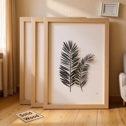 3pcs Black White Apricot A4 A3 Solid Wood Photo Frame Mounted on The Wall or Desktop Poster Frame Comes with Hardware