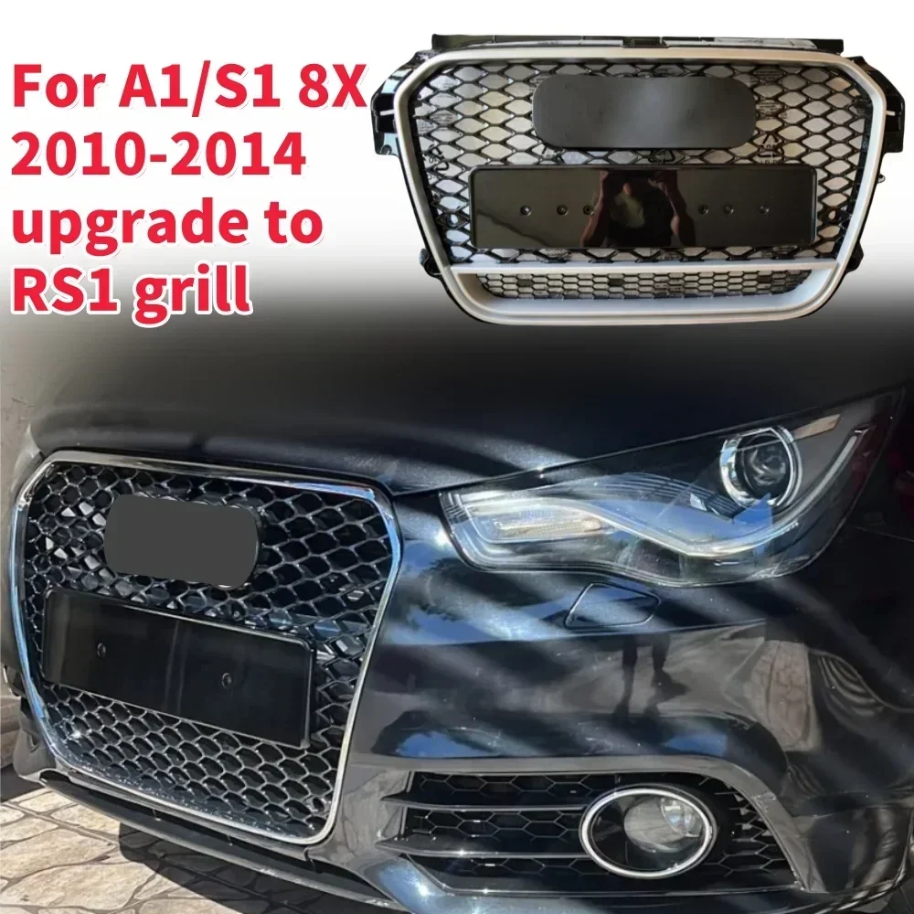 Racing Grills Front Hood Grille Car Front Bumper Grill Center Grille for RS1 Grill for  A1/S1 8X 2010-2014