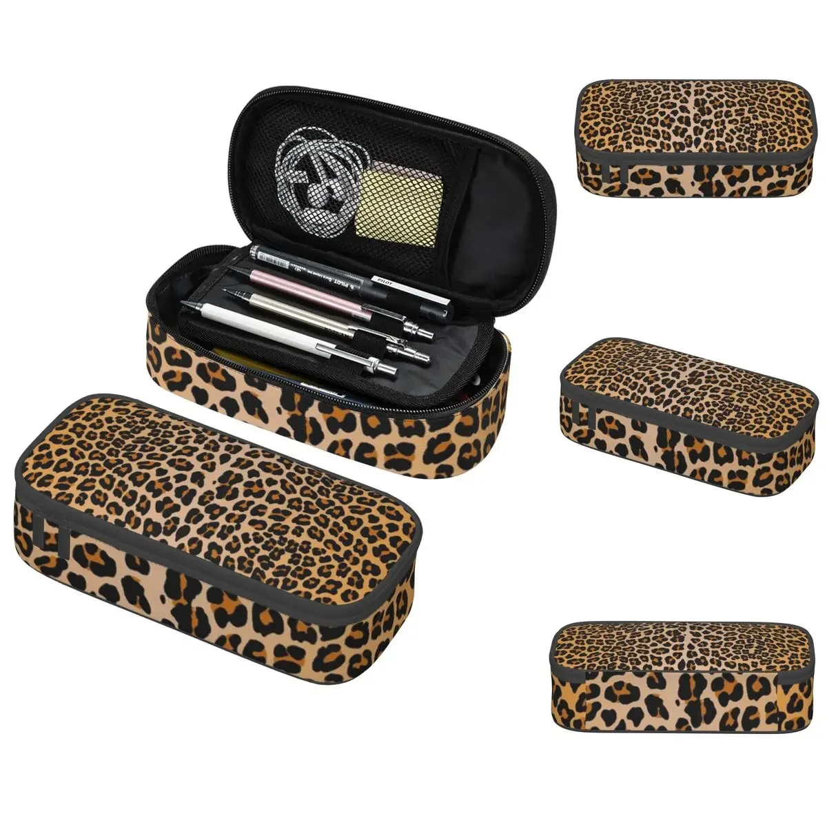 

Leopard Print Pencil Case for Students School Pen Box Pencil Bag Stationery Supplies Pen Holder Bag