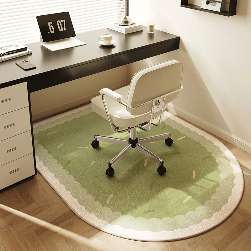

Japanese Simple Semi-circular Bedroom Carpet Light Luxury Decorative Swivel Chair Rug Cute Cartoon Soundproof Non-slip Floor Mat
