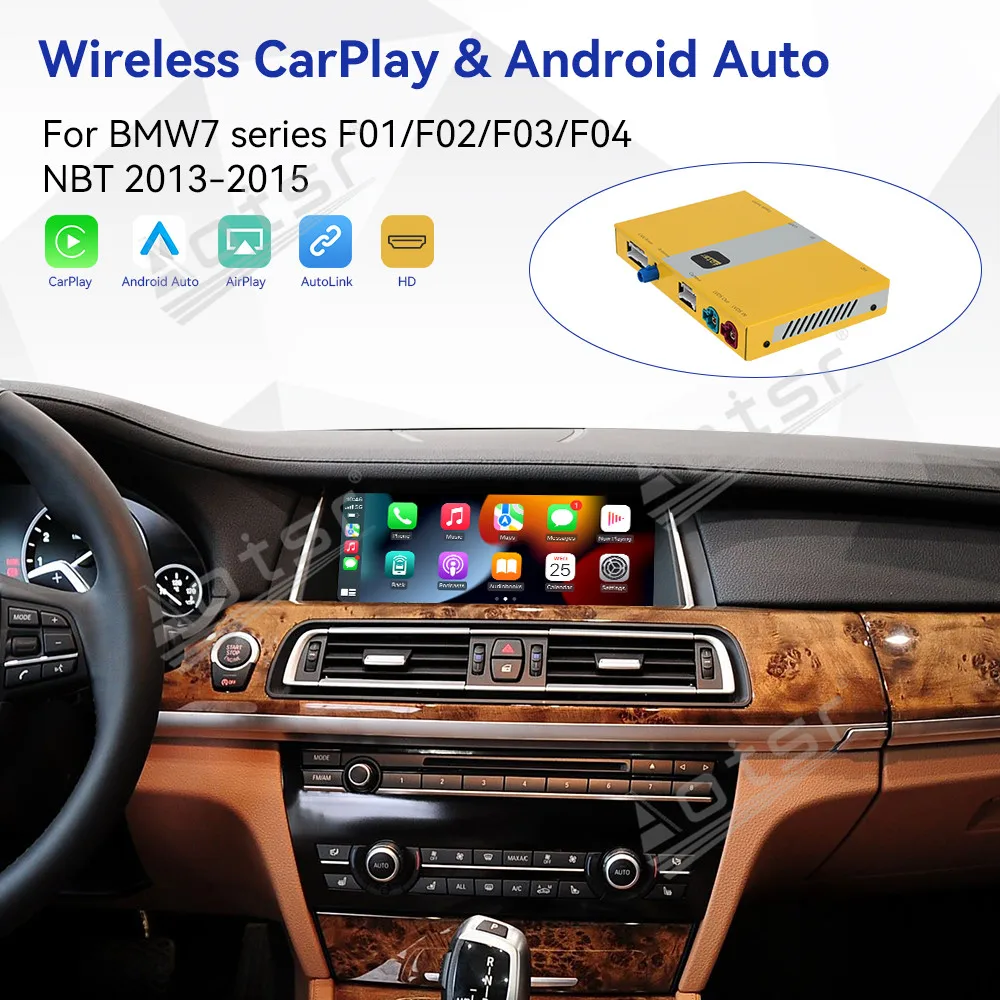 New Car Accessories For BMW 7 Series F01/F02/F03/F04 NBT 2013-2020 Wireless Carplay Decoder Box Android Auto Car Link AirPlay