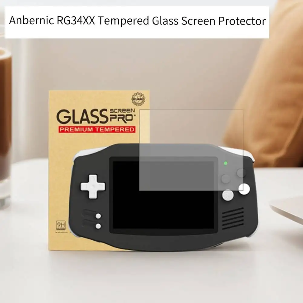 For Anbernic RG34XX Tempered Glass Screen Protector Films Ultra-Clear 9H Game Console Screen Protector Film Tempered Glass Film