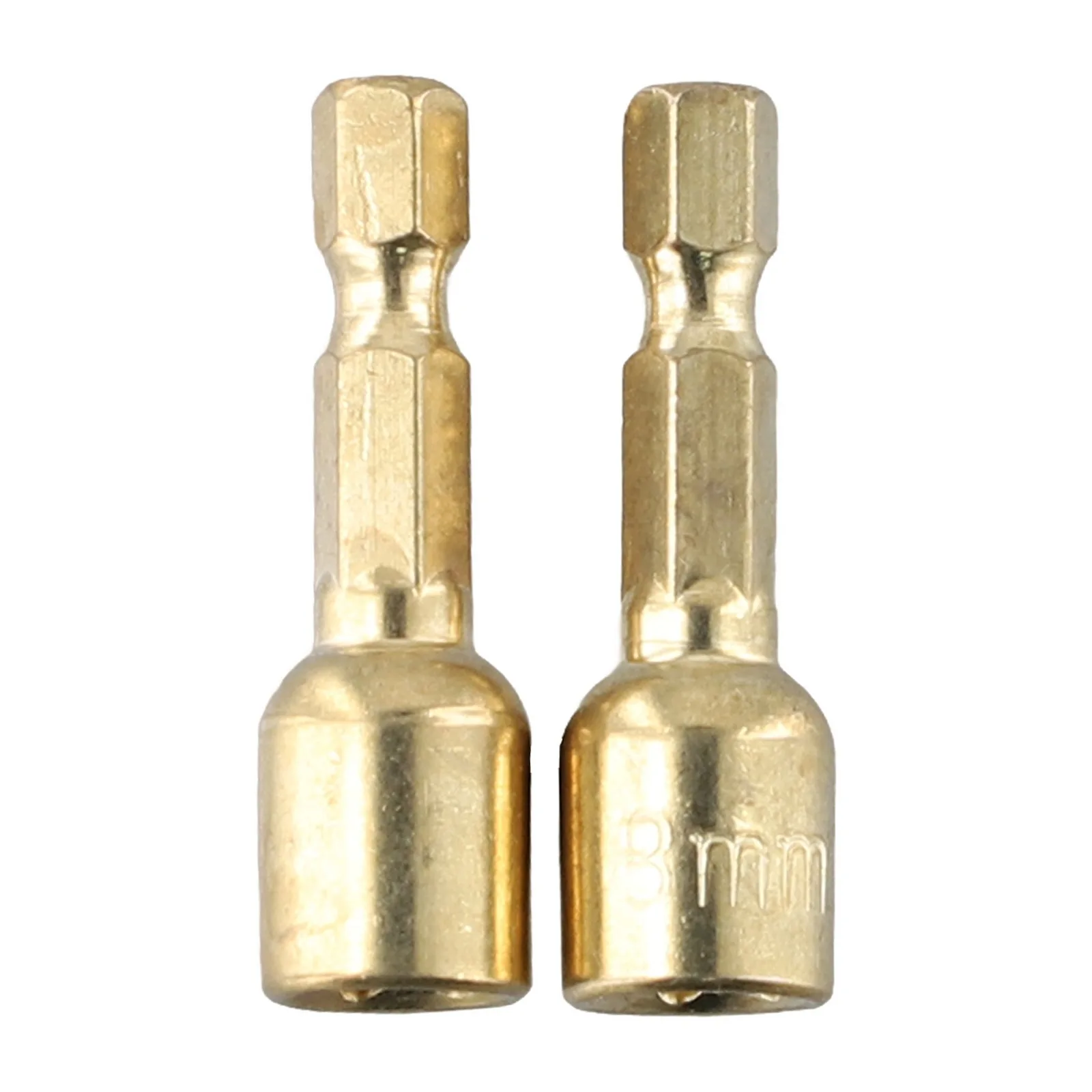 8mm Socket Adapter 2pcs 45mm Length Chrome Vanadium Steel for Use in Electric Pneumatic and Manual Drill Systems
