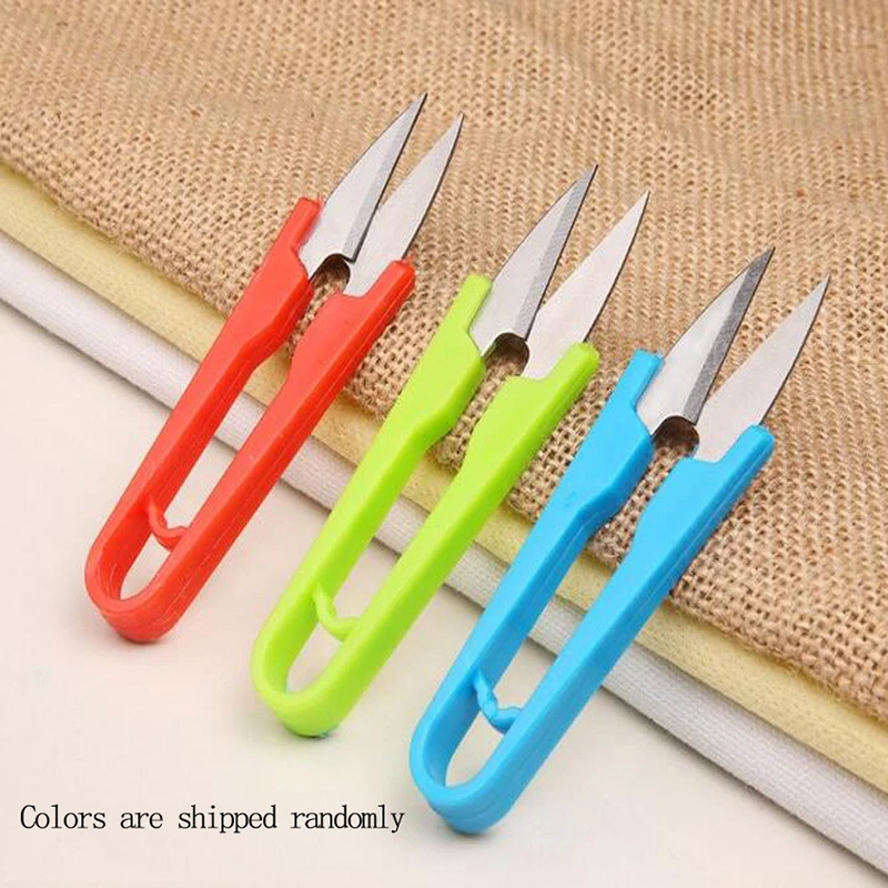 1pcs Multi-purpose Tailor Small Scissors Clippers Sewing Trimming U-Shape Scissors Nippers Embroidery Essential Cutter Cross