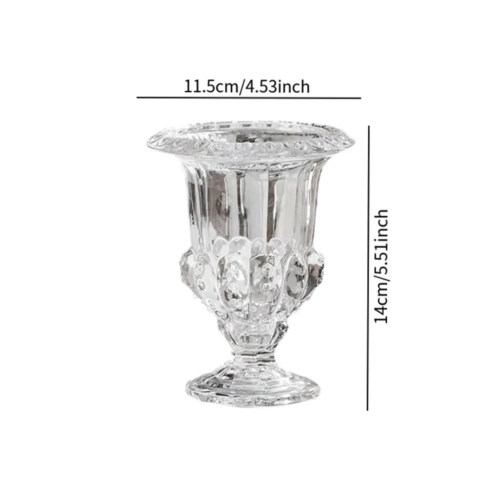 Glass Flower Vase Minimalist Stem Bunch Holder for Bedroom Entrance Cabinet