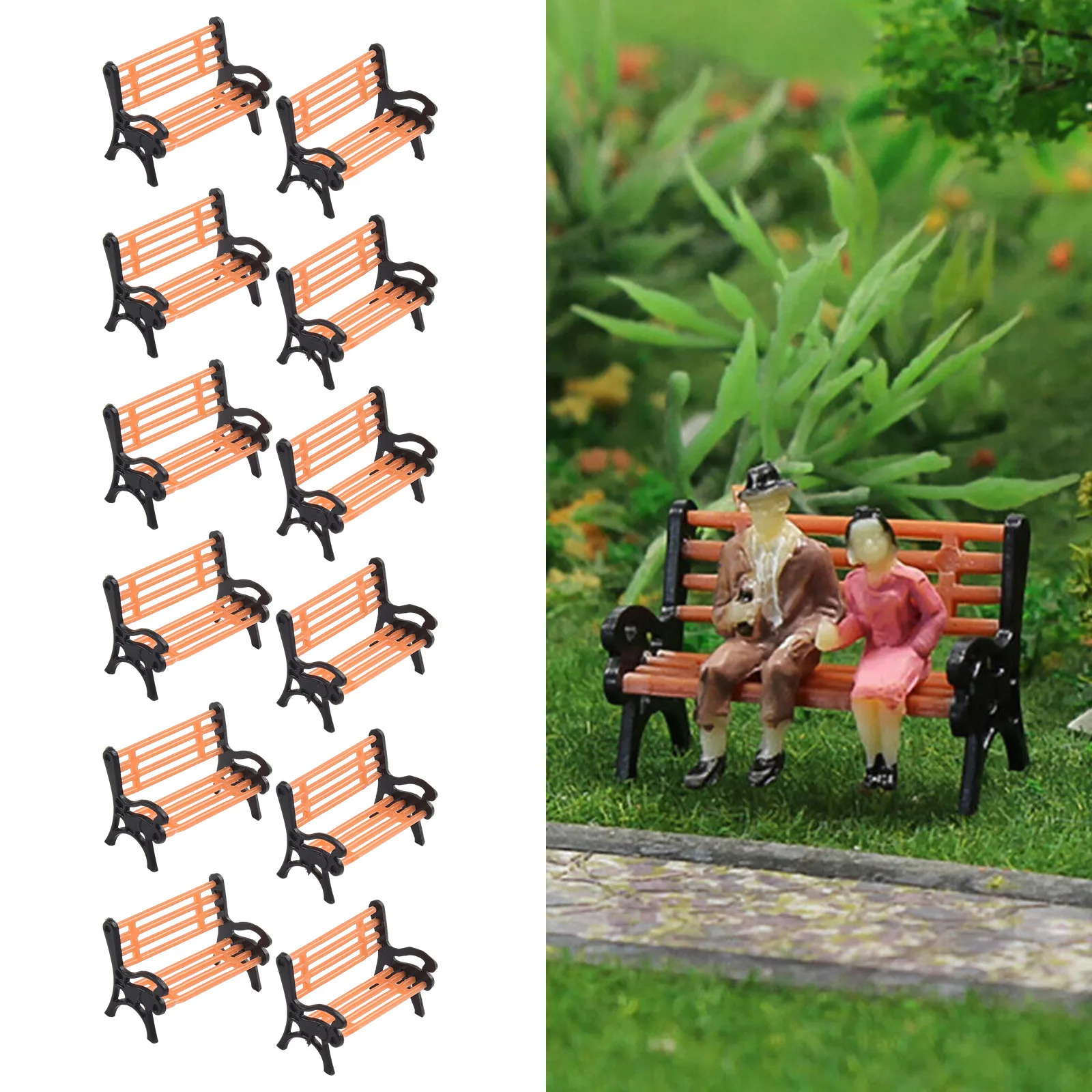 New Model Train Model 1:50 Chair Model Park Park Layout Plastic Brand New 12pcs 12pcs Model Train New Model Train