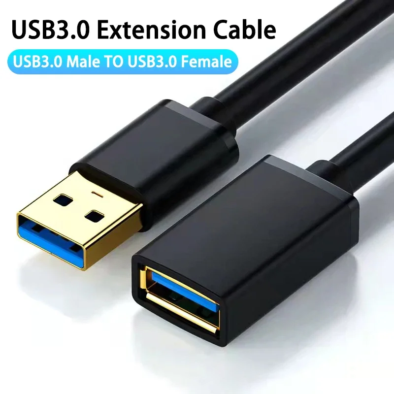 USB 3.0 Extension Cable Male to Female Data Cable USB2.0 3.0 Extender Cord for Smart TV PS4 Xbox SSD PC Fast Extension Data Wire