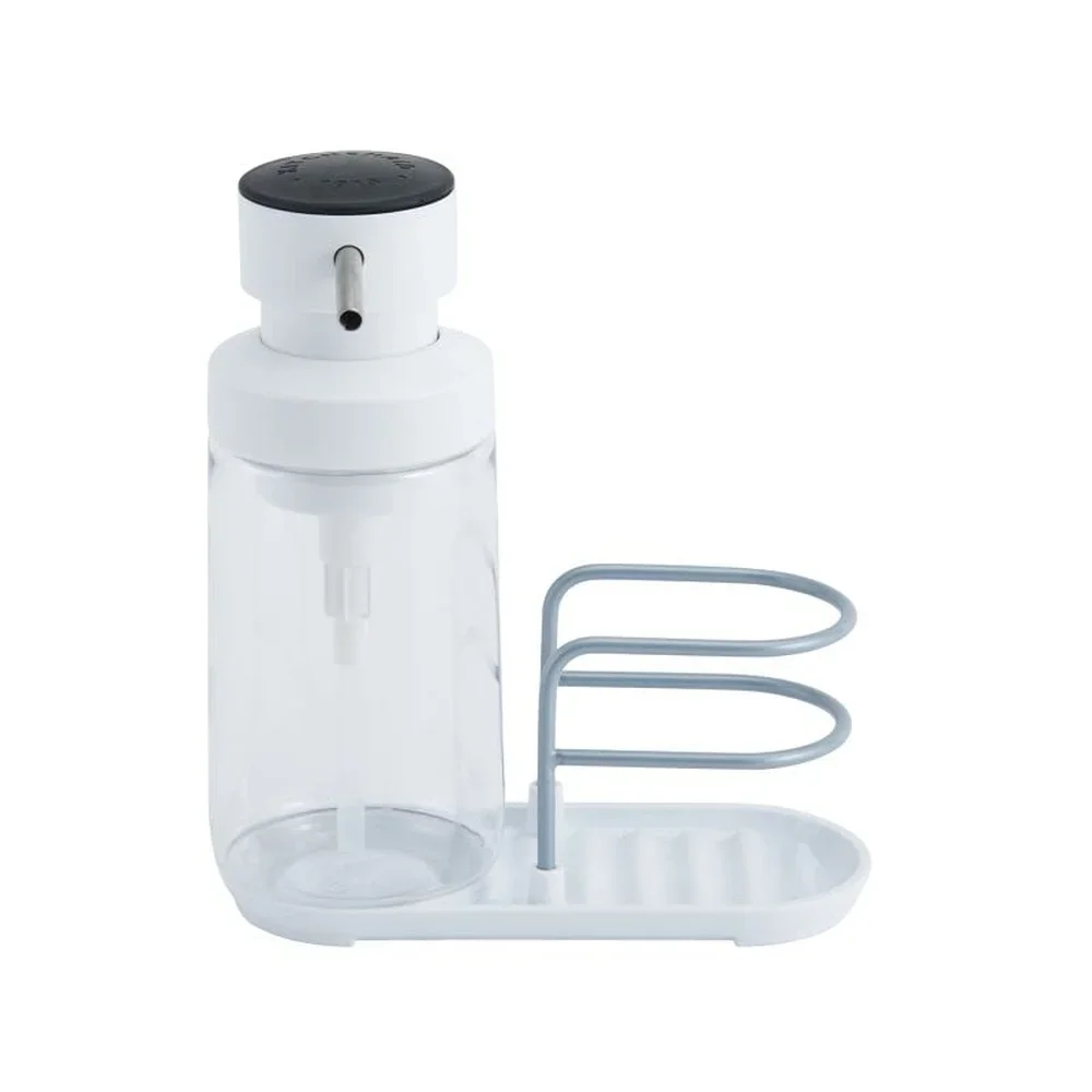 Soap Pump and Sponge Caddy Kitchen Sink Organizer Rust Resistant Wire Design Easy Access Compact Storage Space Saver Sponges