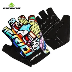 Merida Half finger bicycle gloves with resistance, shock resistance,breathability,  men and women MTB Short Finger Riding Gloves