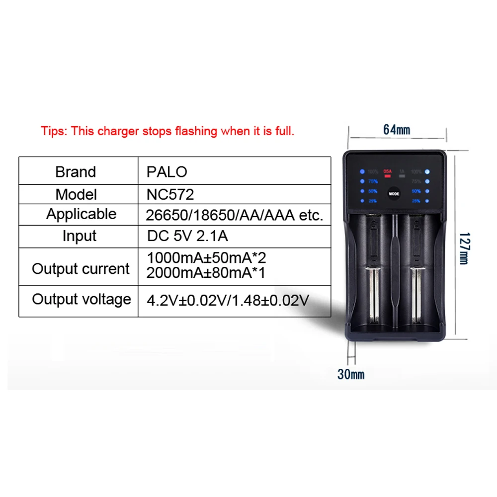 Зарядное устройство PALO 18650, ЖК-дисплей, светодиодное зарядное устройство 3,7 В для литиевых 18650 26650 16340 14500 10440 18500, быстрая зарядка аккумуляторов