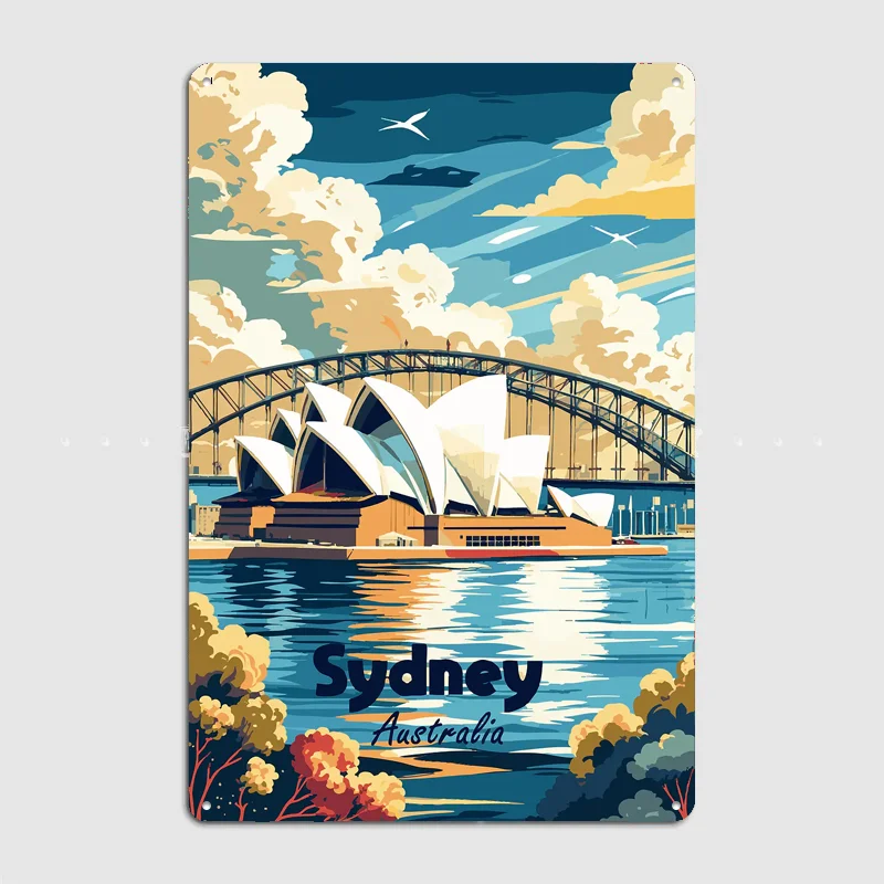 シドニーオペラハウス旅行ポスターメタルサインバーカスタム寝室 - Home Bar Sydney のレビューと価格