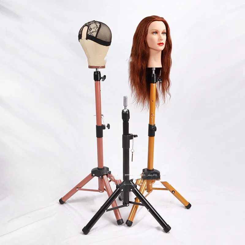 Head mold support hair wig special medium tripod telescopic adjustable wig support Mannequin Head Holder Tripod Stand Salon