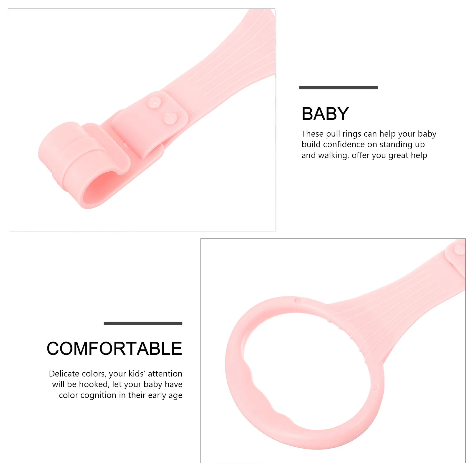 Children's Bed Pull Ring Baby Walking Assist Tools Crib Infant Learning Standing Rings Toddler