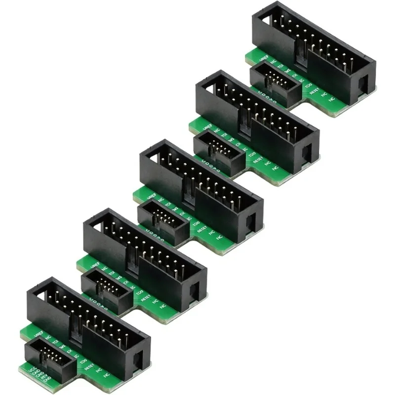 DT98 JTAG Adapter 5Pcs 20 Pin 2.54mm to 10 Pin 1.27mm Standard for JLINK SWD Debugging Tool