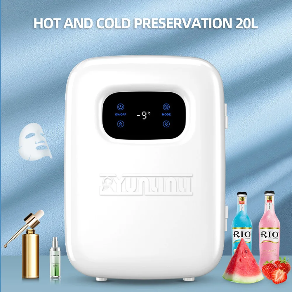 

20L Car Refrigerator Portable Mini Multifunction Beauty Makeup Cosmetic Fridge Drink Cooling Fridges Auto Refrigerator