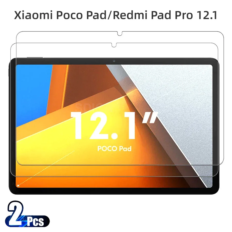 

Стеклянная пленка для Xiaomi Redmi Pad Pro 12,1 2024 12,1 дюйма, закаленное стекло для планшета, Защитная пленка для экрана, 2 шт.