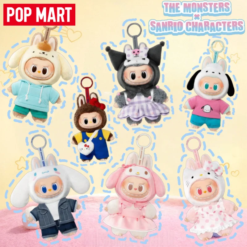 

Labubu X Sanrio Family Vinyl Plush Doll The Monsters POP MART Kawaii Figure Mystery Box Trendy Toy KeyChain Decor Gift