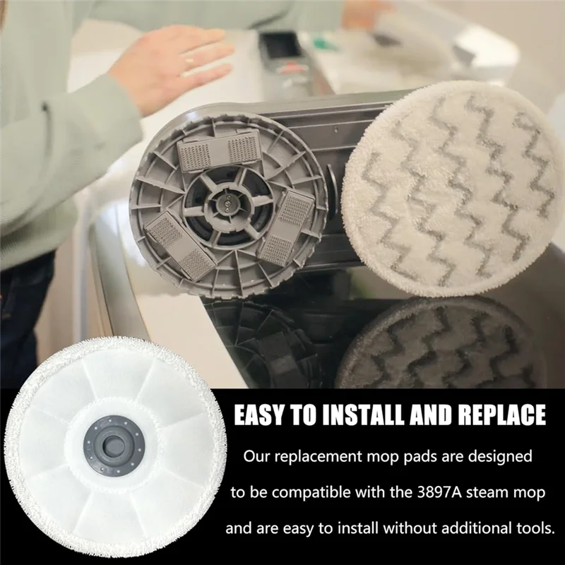 وسادات ممسحة BAAD لـ Bissell Spinwave Smartsteam Scrubbing Steam Mop 3897A 3712C 3712W وسادات استبدال الممسحة الدوارة
