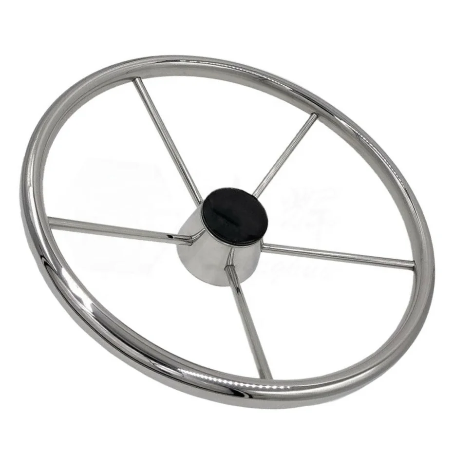 

STLF Marine Boat Shenghui 5 Spoke 11'' Stainless Steel Steering Wheel Silver Polishing Steering Wheel