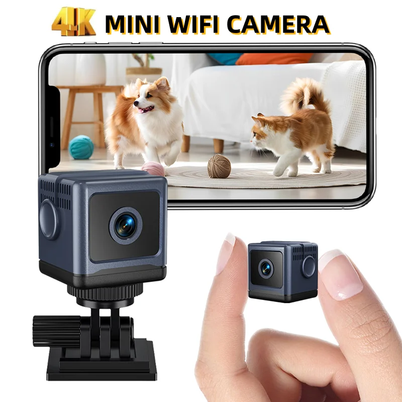 4K Mini Camera Wifi Long-lasting Battery Life Wireless Smart Home Security Camcorder Night Vision Motion Detection Cloud Storage
