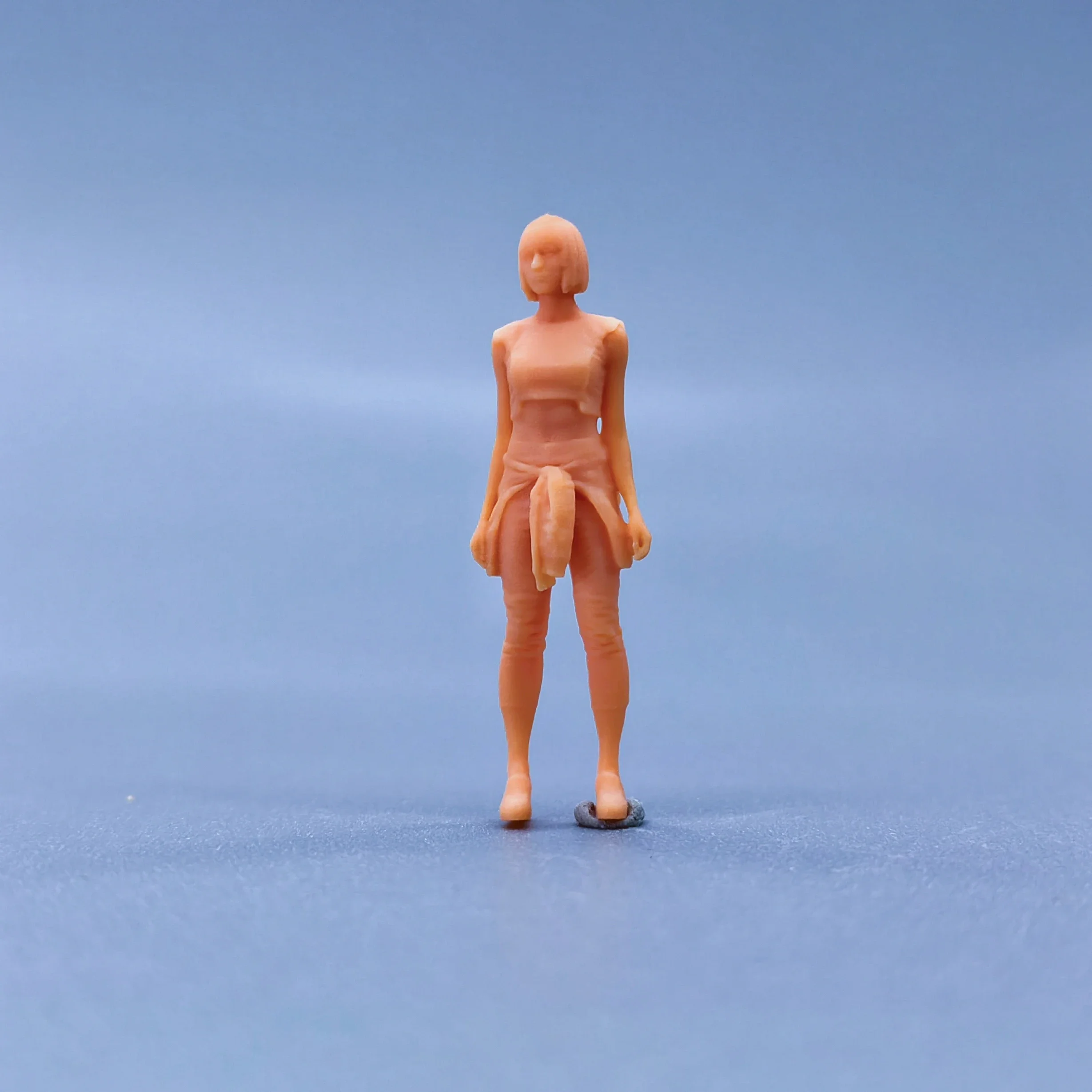 1/87 1/64 1/43 Figurines Scale Model Resin Short Hair Trend Girl Uncolored Miniatures Diorama Hand-painted  L219