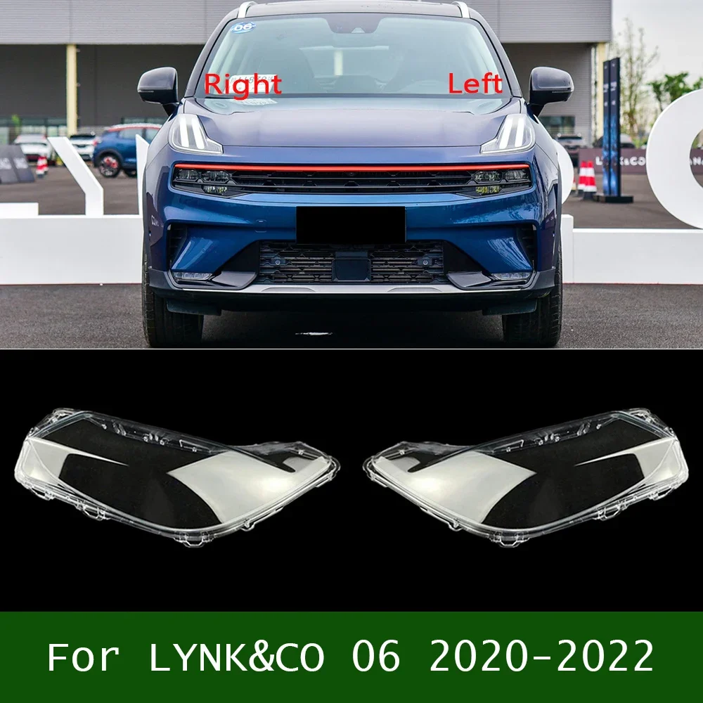 

Для LYNK & CO 06 2020-2022 Penutup Lampu Depan Naungan Lampu Depan Cangkang Lensa из оргстекла Ganti Lampu Asli