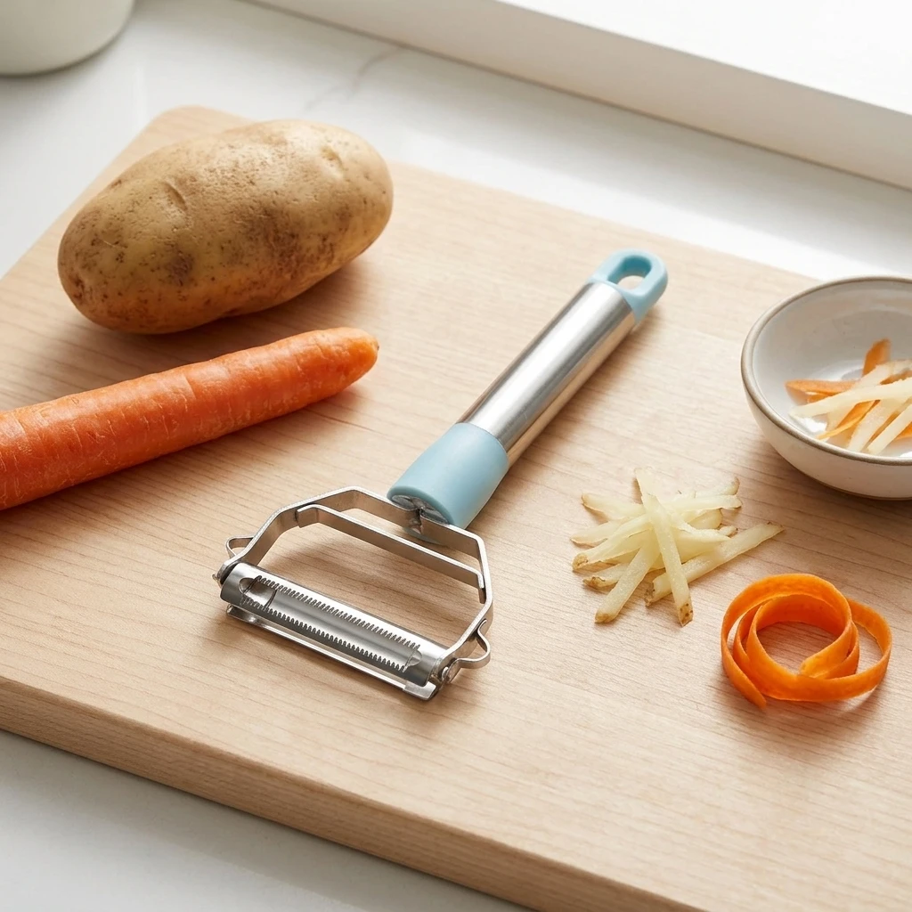 Kitchen Vegetable Peeler Stainless Steel Melon Planer Double-Head Peeler Household Multiple-Function Fruit and Vegetable Peeler