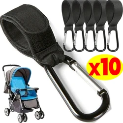 Bebê Stroller Gancho e Loop Clip, Fecho Organizador Multifuncional, Gancho Suspenso, Acessórios de Armazenamento, 1-10Pcs