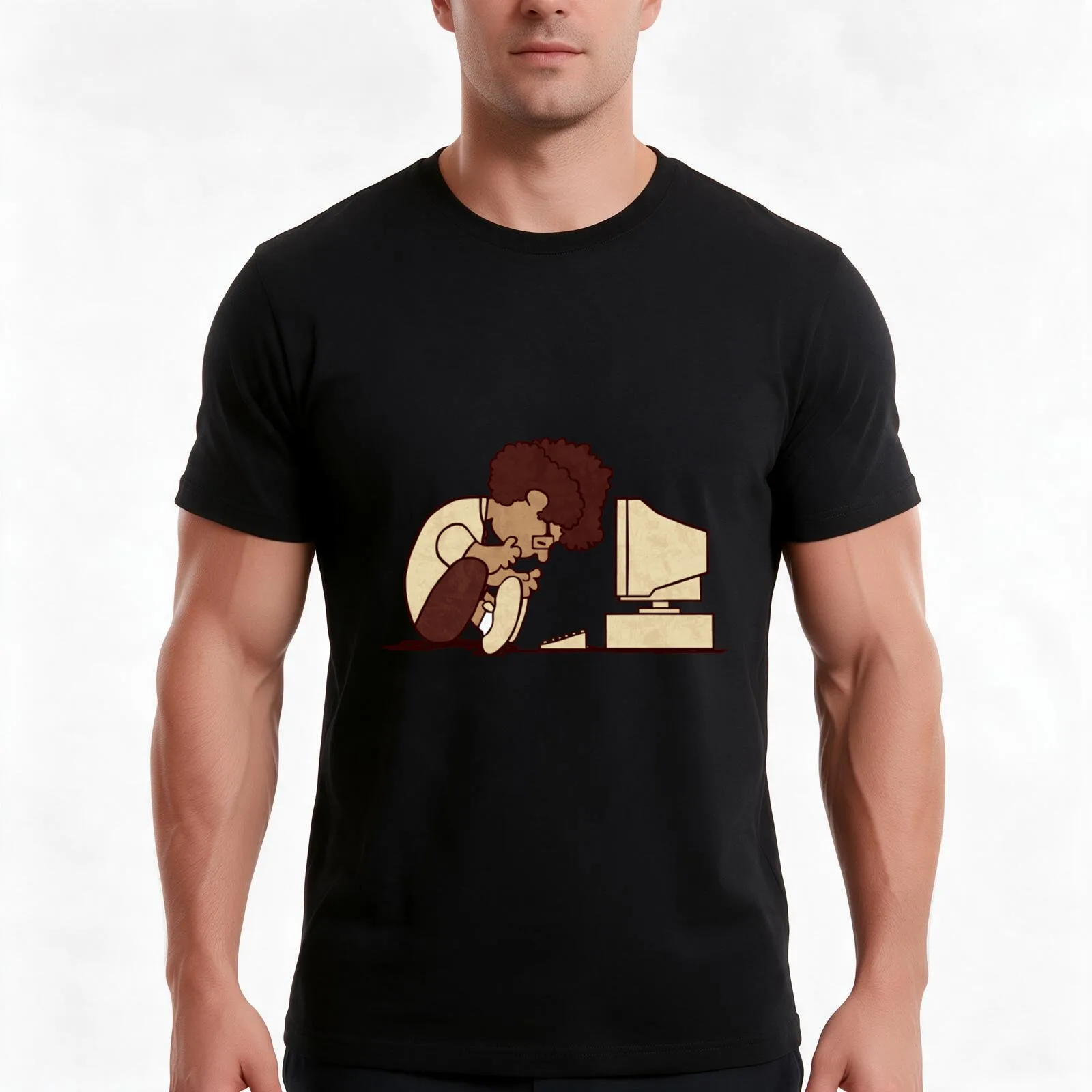 The IT Peanut T-Shirt Summer Casual Cotton Tee Oversized Streetwear Tops Vintage Graphic Print Loose Fit Short Sleeve