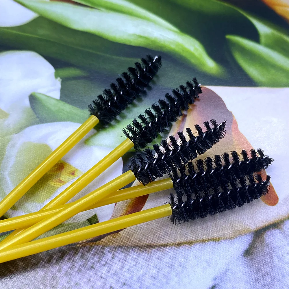 Zanse 500 قطعة من عصي الماسكارا للاستعمال مرة واحدة، فرشاة رموش Spoolies لتمديد رموش العين، وفرش المكياج، أداة مكياج