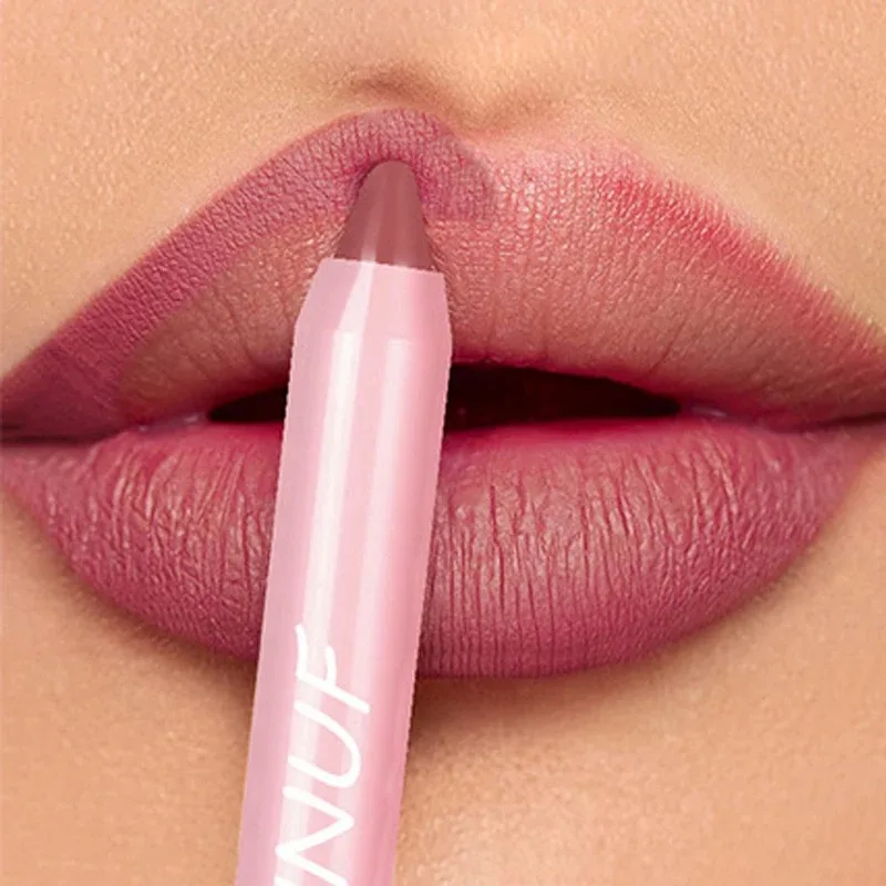 Impermeável Matte Contour Tint Batom Lápis, Sexy Red Tint Batom, duradouro antiaderente Cup Lipliner Pen, Lip Maquiagem Cosméticos, 18 cores