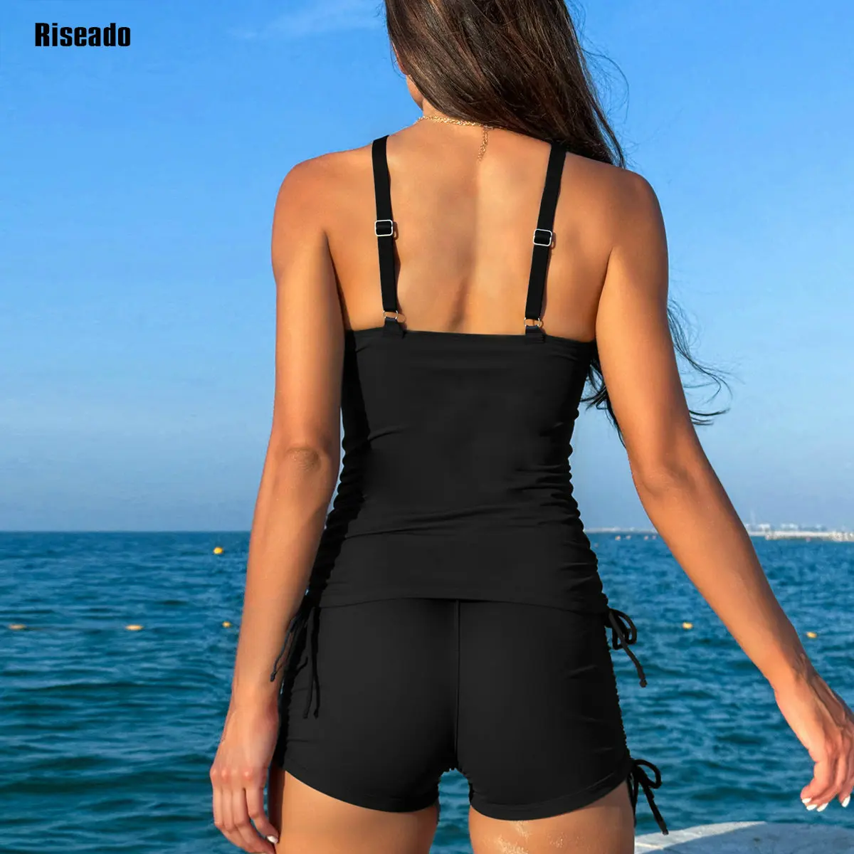 Femal Tankini Swimsuits for Women 2026 Two Piece Bathing Suits with Sporty Boy Shorts for Tummy Control