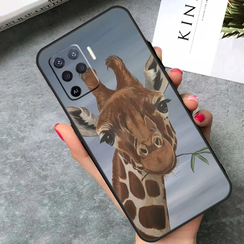 Funda de Arte de jirafa para OPPO, A57S, A54S, A96, A76, A16, A5, A9, A53, A15, A54, A74, A94, A78, A98, A17, A77, A52, A72, A93