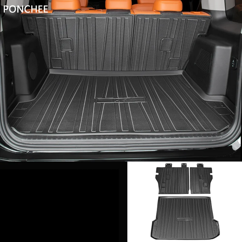 

Для Haval H9 MKII 2nd 2024-2025 Универсальный водонепроницаемый коврик в багажник из ТПЭ, спинка багажника, принадлежности для модификации автомобиля