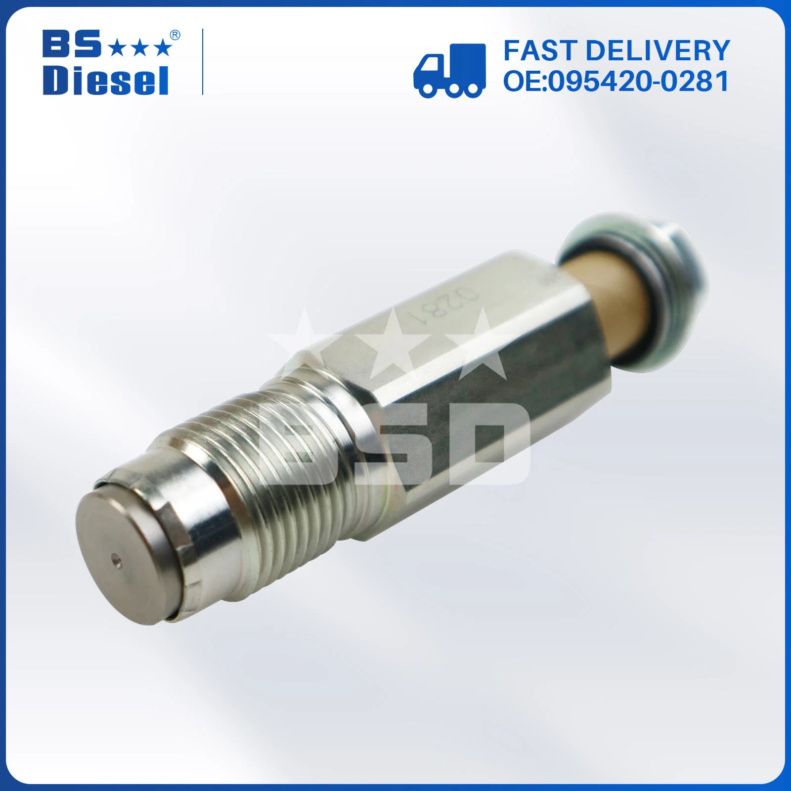 4PCS 095420-0281 Fuel Rail Pressure Relief Limiter Valve 8-98032549-0 for Isuzu Nissan Mitsubishi Diesel Vehicles