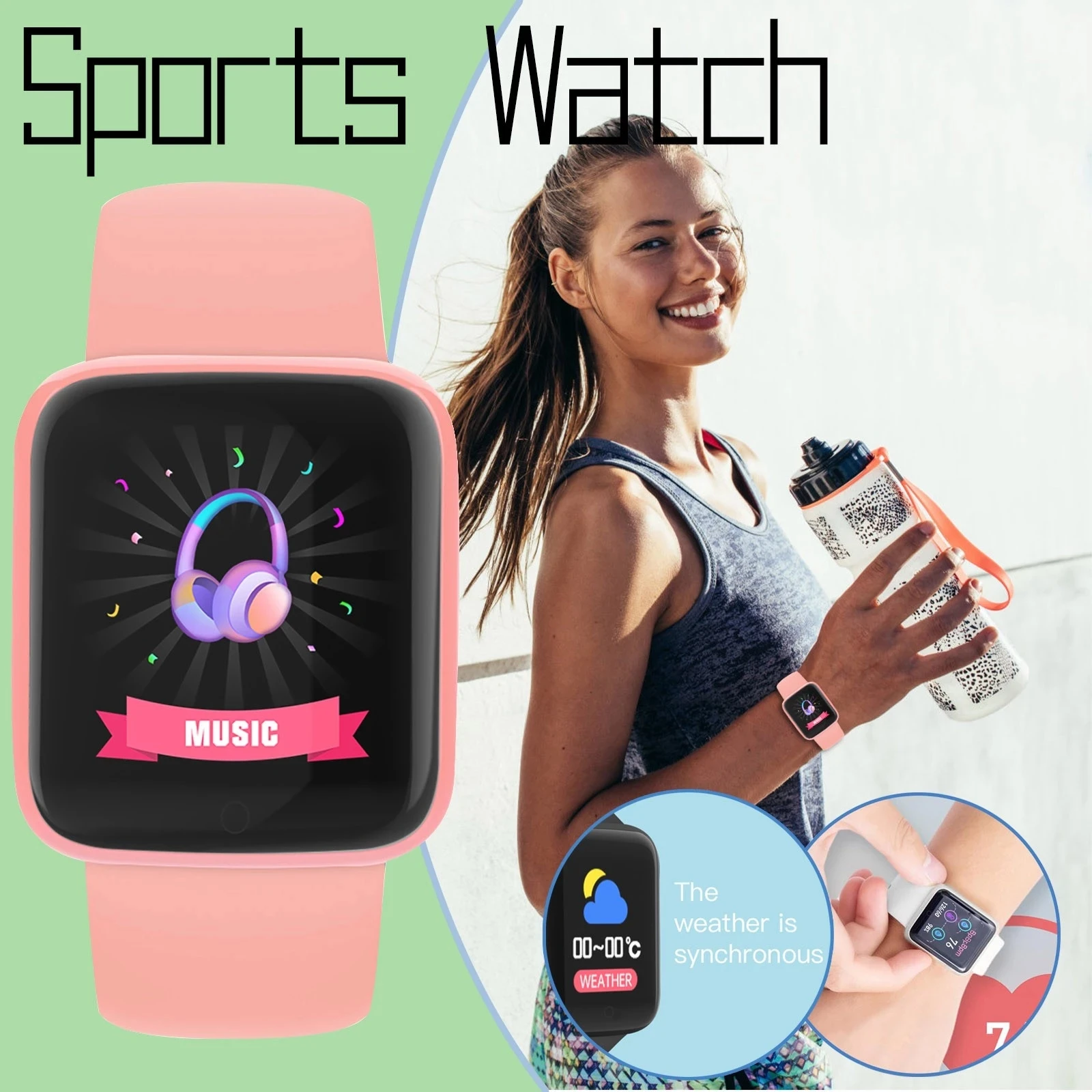 Connected Watch Child Children Smart Watch Fitness Tracker Sport Heart Rate Monitor Women Bracelet Y68 Kid Boy Gifts for Girls
