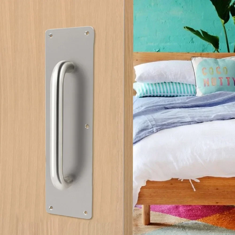 Door Handle Wood Barn Door Handle Balcony Gate Stainless Steel Sliding Push-Pull Knobs Cabinet Furniture Pull Hardware