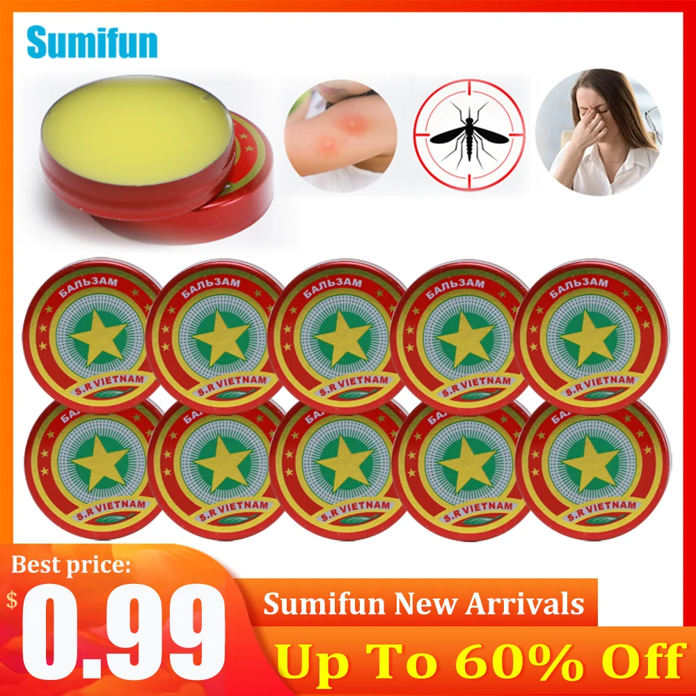 3/5/10Pcs Vietnam Golden Star Cooling Oil Relieve Dizzy Fatigue Cream Muscle Sore Pain Relief Ointment Skin Anti-Itching Plaster