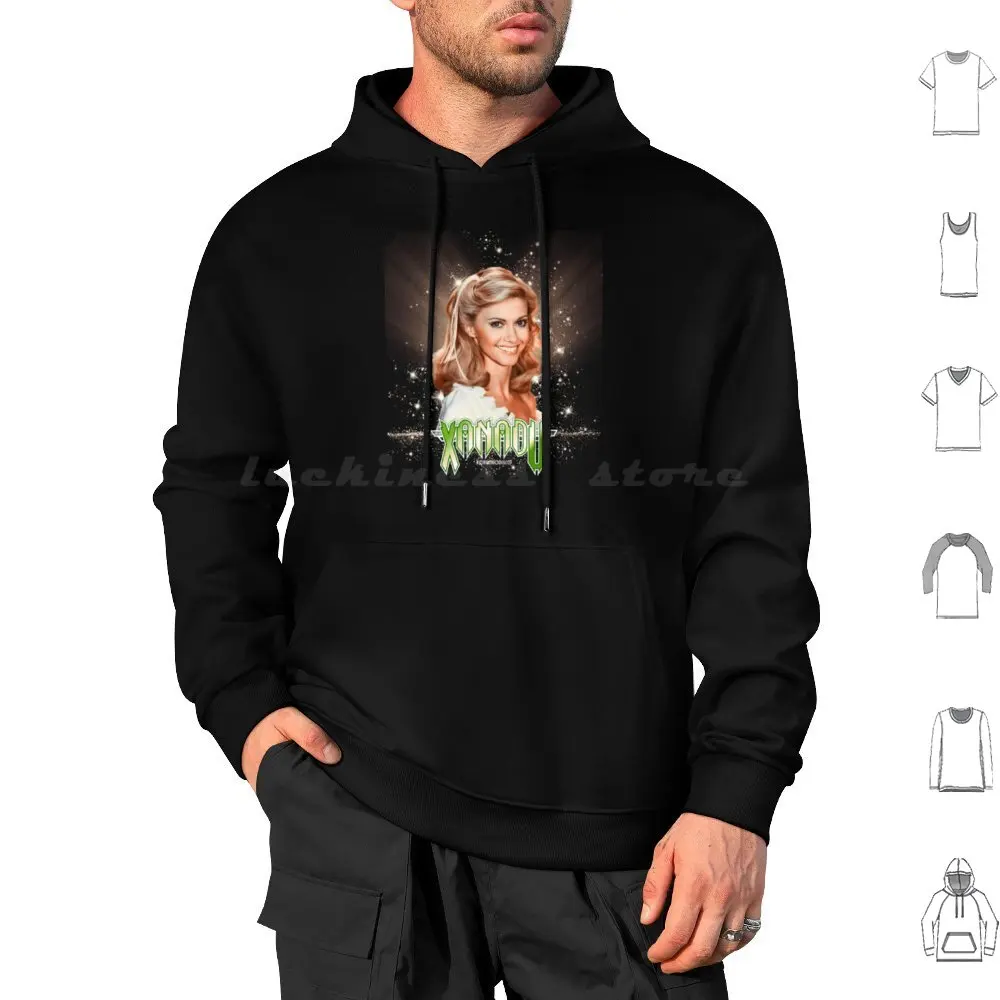 Olivia Newton-John In Xanadu-Gene-Magic Designed By Popretrodisco Hoodie cotton Long Sleeve Magic Xanadu Grease John