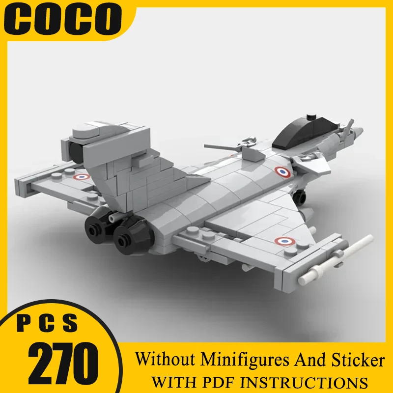 

Строительные блоки Moc, известная военная серия, масштаб 1:72, модель Rafale C, технология самолета, кирпичи, сделай сам, сборка, истребитель, игрушка