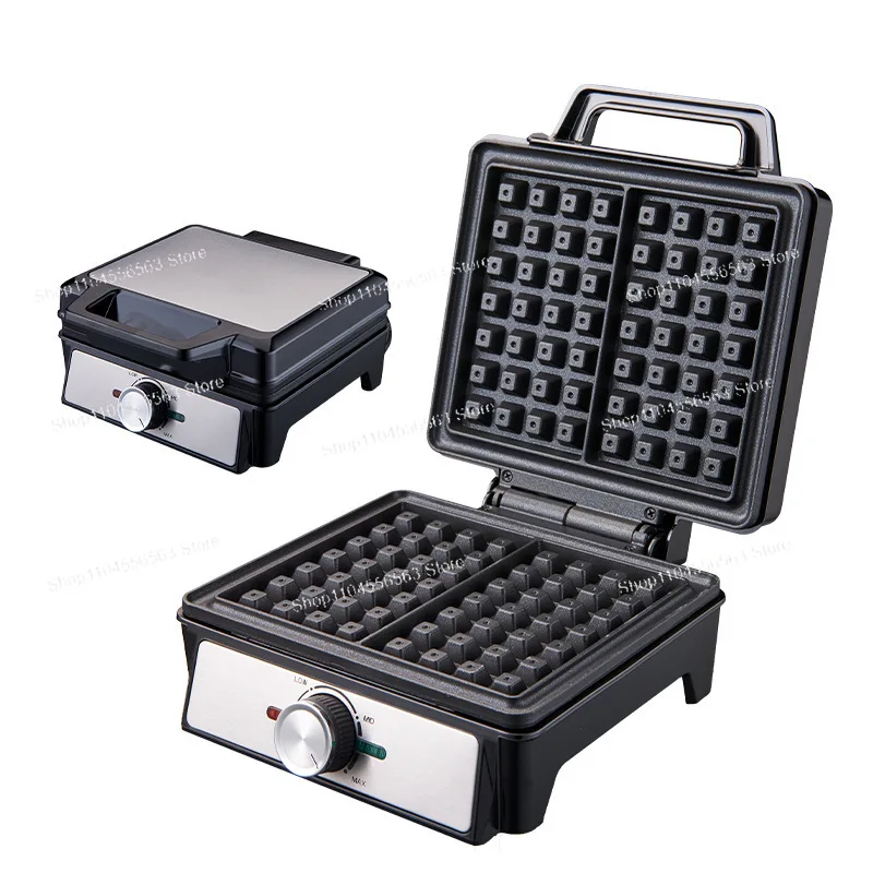 Cross-Border Home Breakfast Maker - Large Waffle Maker + 2/3 Slice Toaster, Veneer Design
