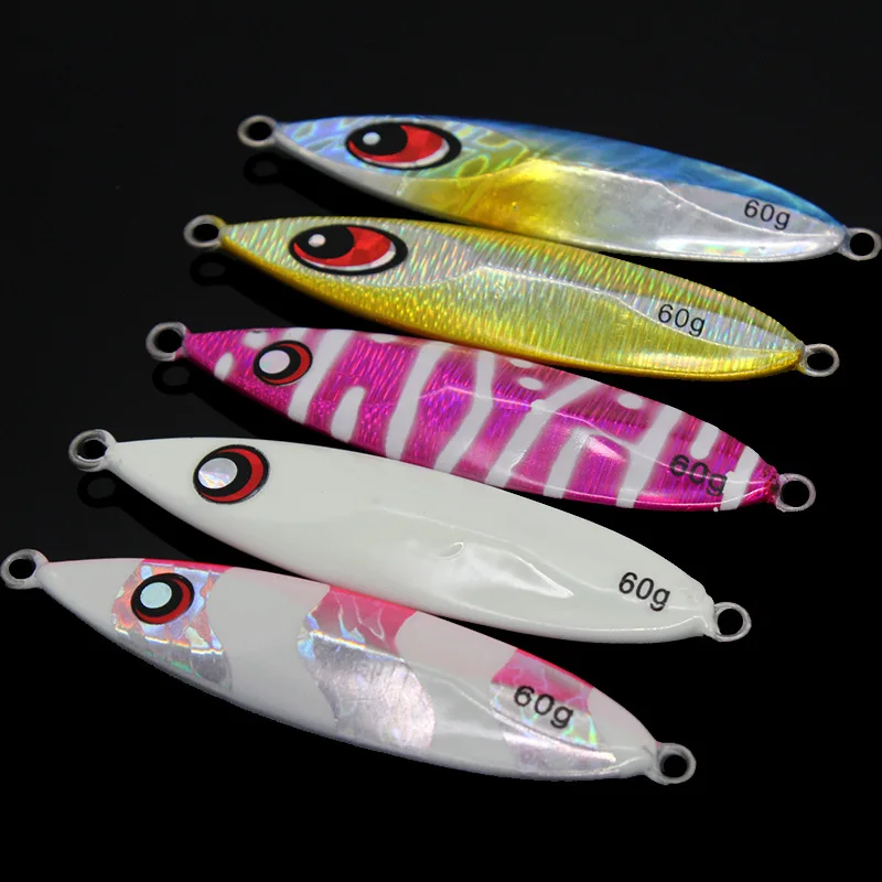 

1pcs Iron Plate Lead Fish Slow Jigging Metal Jigs 40g-200g Shore Jigging ArtificialHard Bait Luminous Spoon Fishing Lures