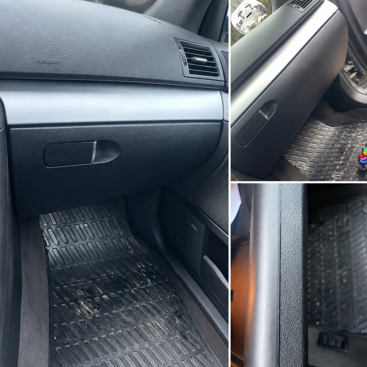 Magickit Storage Box Cover For Audi A4 S4 RS4 B6 B7 2006~2008 Glove Box Lid Without Buckle Glove Box Cover Lid Black Right ABS