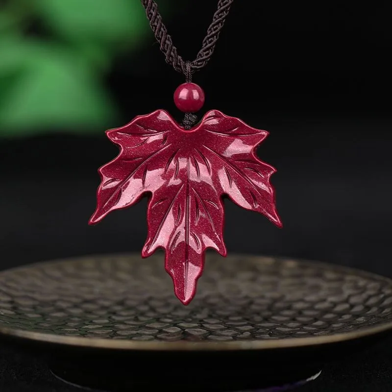 Maple Leaf Vermilion Sand Pendant Flower Emperor Purple Gold Sand Male and Female