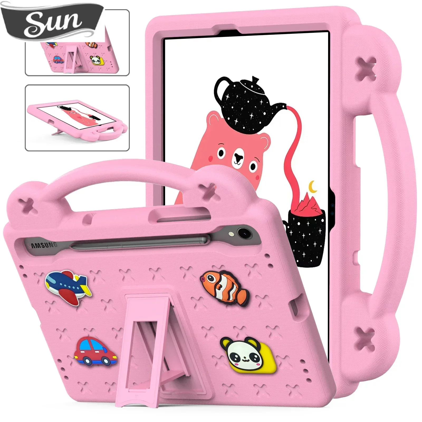 

For Samsung Galaxy Tab A9 Plus 11 Case Kids EVA Stand S9 X710 S8 A8 10.5 SM-X200 X205 X207 S6 lite 10.4 P610 A7 lite 8.7 Cover