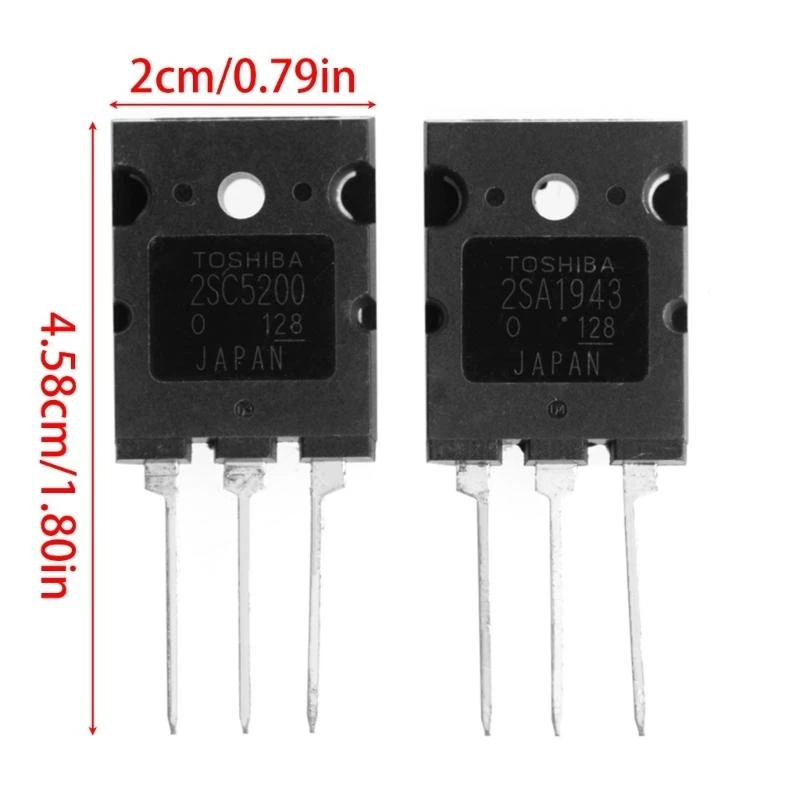 A1943 C5200 2SA1943 2SC5200 고전력 증폭기 튜브 최고의 판매 1 쌍