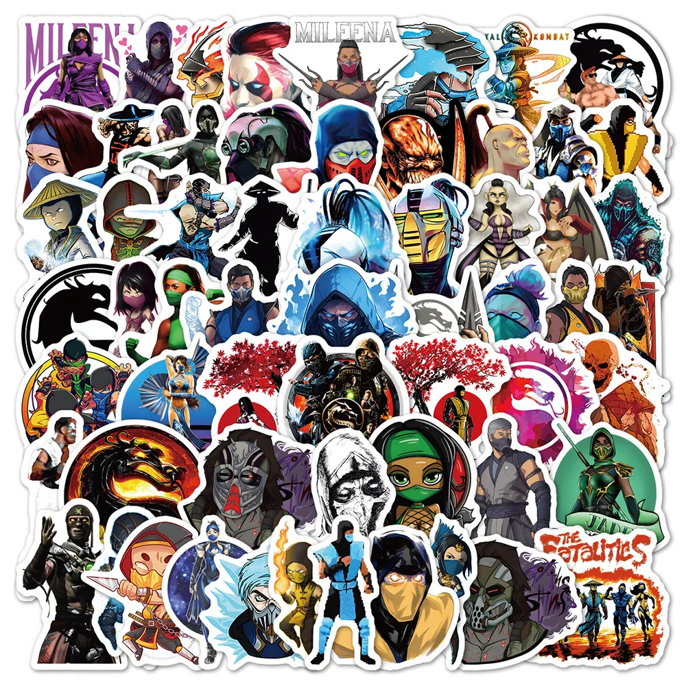 10/30/60PCS Mortal Kombat Graffiti Sticker Game Waterproof Decals DIY Skateboard Water Cup Suitcase Laptop Phone Bike Kids Toy