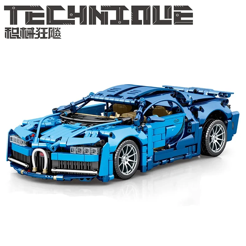 Technical Bugatti Building Blocks Lamborghini Hypercar Racing Car Model Assemble Vehicle Bricks Toys For Boys Children Gifts