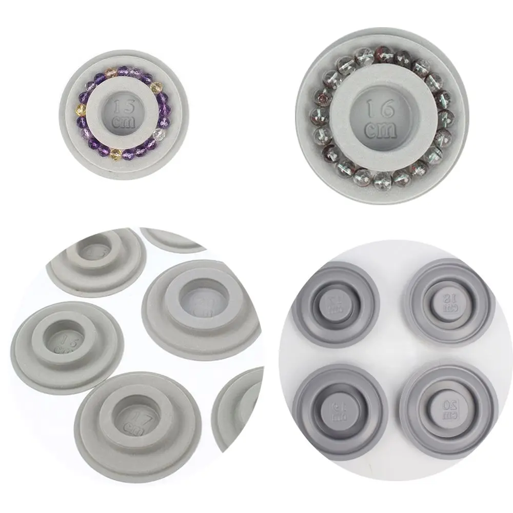Gray Flocked Bead Board For DIY Bracelet Necklace Beading Jewelry Making Organizer Tray Measuring Tool Accessories Design Craft