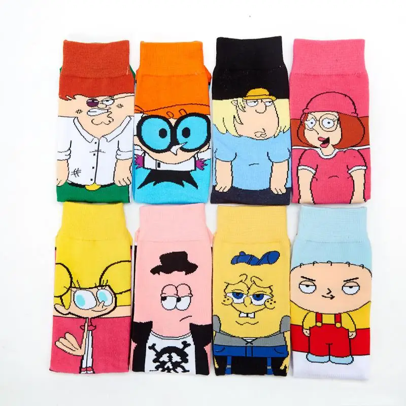 Cute Cartoon Kawaii Crayon Shin-Chan Cotton Socks Cartoon Anime Cotton Women's Socks Sports and Leisure Mid Tube Socks